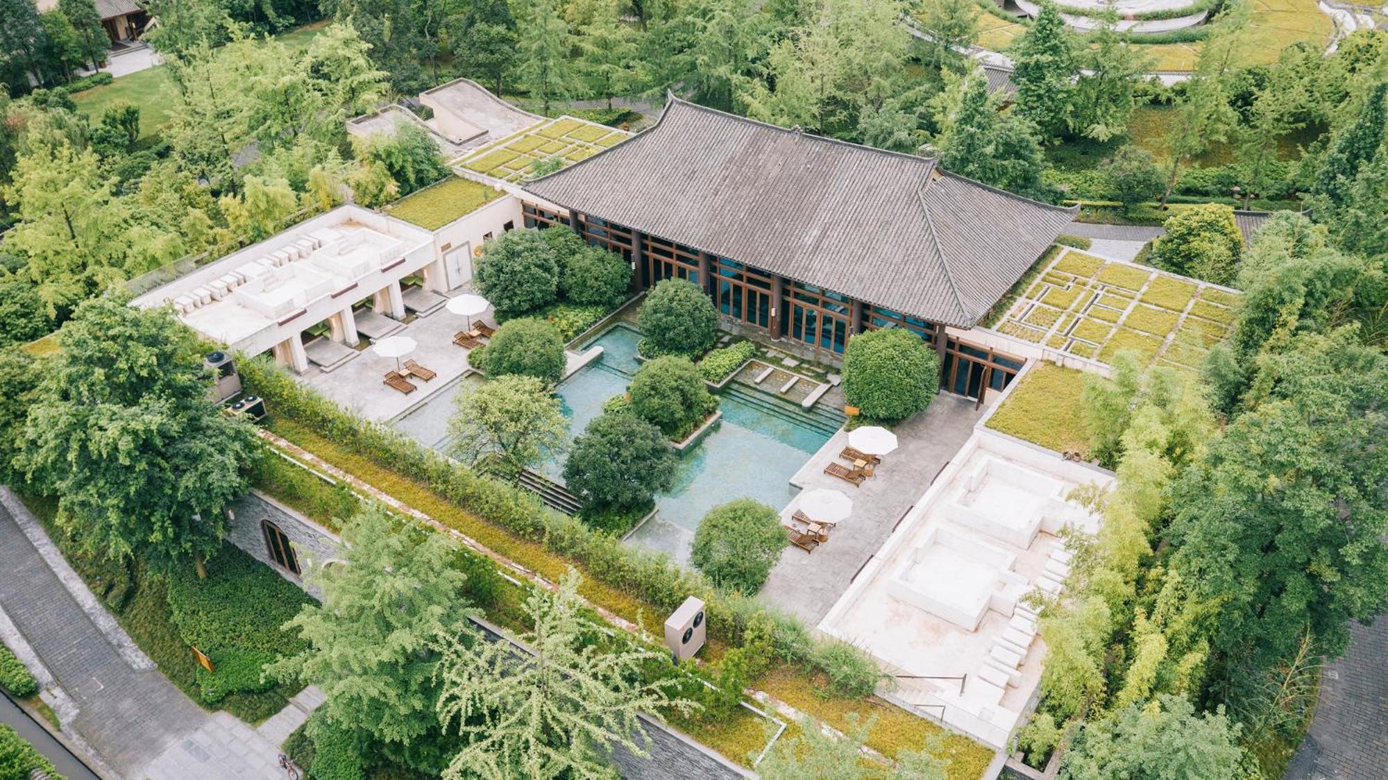 Six Senses Qing Cheng Mountain Hotel Chengdu Exterior foto